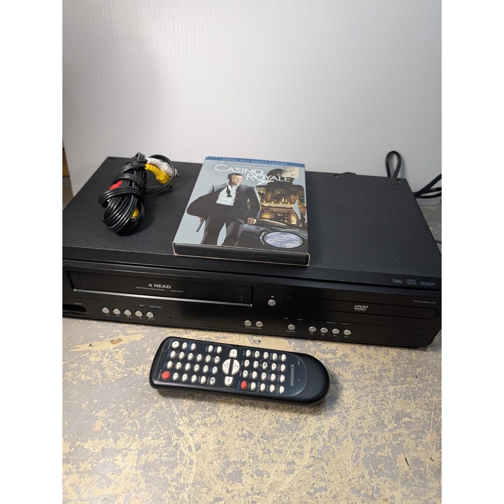 Magnavox Sanyo FWDV225F DVD VCR Combo 4-Head VHS Player w/ Remote Cables Tested